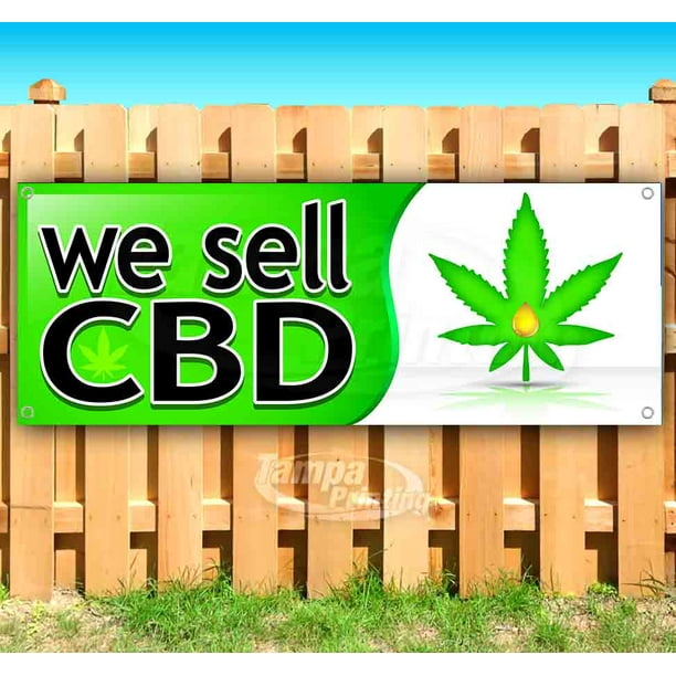 Phone Number Cbd Oil Sold Here Flag 13 Oz Heavy Duty Vinyl Banner Sign with Metal Grommets